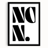 Electric Wall Art – Bold Typography 'No.' Modern Electric Decor Canvas