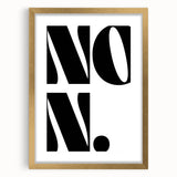 Electric Wall Art – Bold Typography 'No.' Modern Electric Decor Canvas