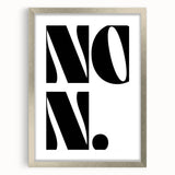 Electric Wall Art – Bold Typography 'No.' Modern Electric Decor Canvas