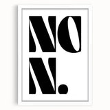 Electric Wall Art – Bold Typography 'No.' Modern Electric Decor Canvas