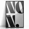 Electric Wall Art – Bold Typography 'No.' Modern Electric Decor Canvas