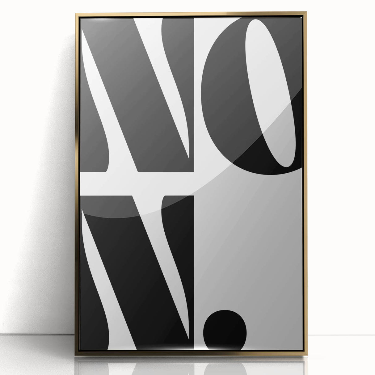 Electric Wall Art – Bold Typography 'No.' Modern Electric Decor Canvas