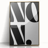 Electric Wall Art – Bold Typography 'No.' Modern Electric Decor Canvas