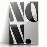 Electric Wall Art – Bold Typography 'No.' Modern Electric Decor Canvas