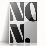 Electric Wall Art – Bold Typography 'No.' Modern Electric Decor Canvas