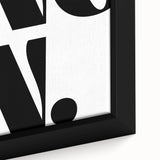 Electric Wall Art – Bold Typography 'No.' Modern Electric Decor Canvas