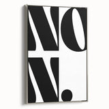 Electric Wall Art – Bold Typography 'No.' Modern Electric Decor Canvas