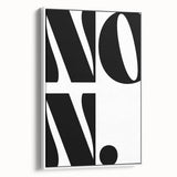 Electric Wall Art – Bold Typography 'No.' Modern Electric Decor Canvas