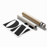 Electric Wall Art – Bold Typography 'No.' Modern Electric Decor Canvas