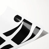 Electric Wall Art – Bold Typography 'No.' Modern Electric Decor Canvas