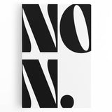 Electric Wall Art – Bold Typography 'No.' Modern Electric Decor Canvas