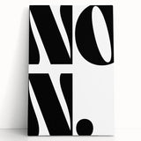Electric Wall Art – Bold Typography 'No.' Modern Electric Decor Canvas