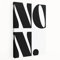 Electric Wall Art – Bold Typography 'No.' Modern Electric Decor Canvas