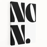 Electric Wall Art – Bold Typography 'No.' Modern Electric Decor Canvas