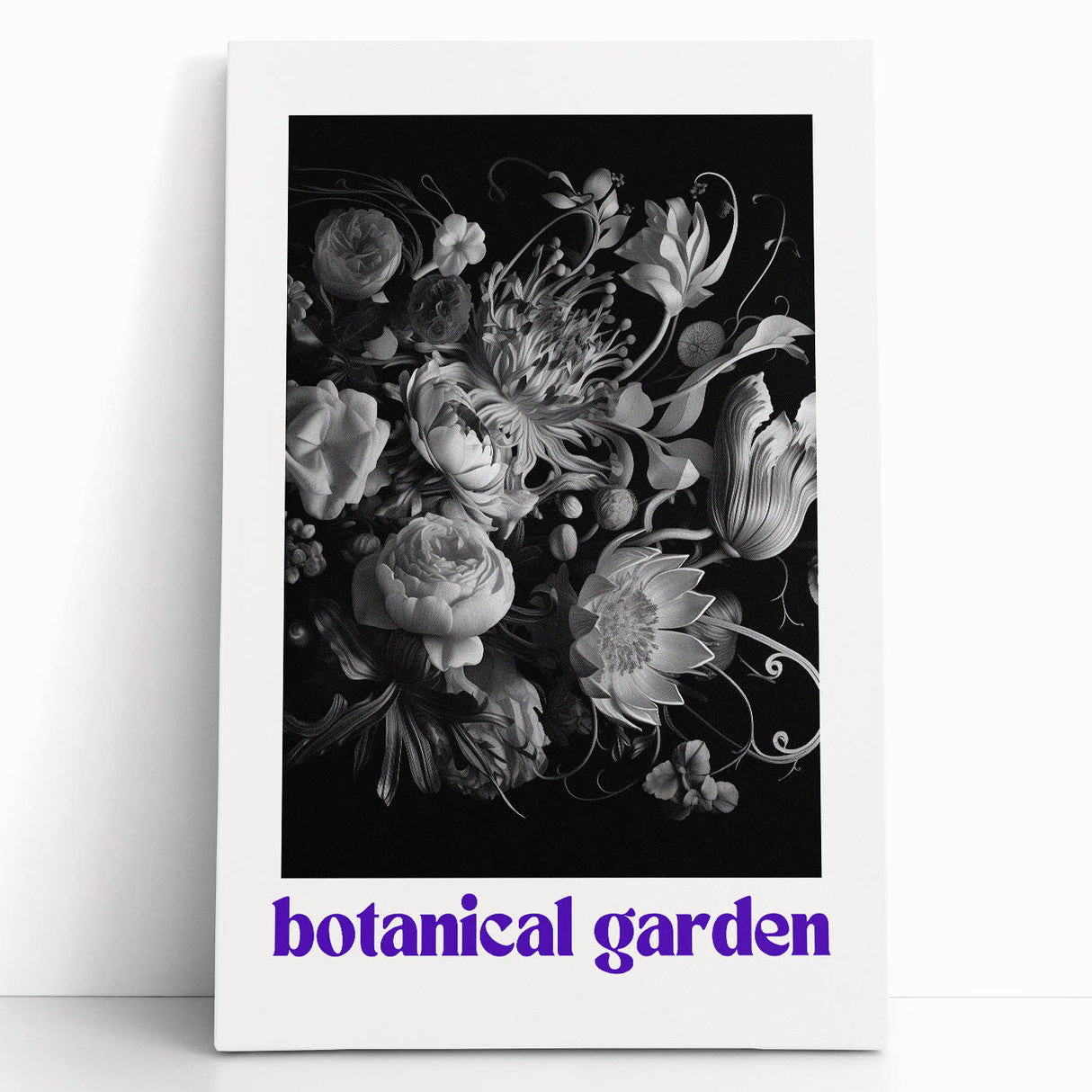 Electric Wall Art – Botanical Garden Black and White Modern Electric Decor
