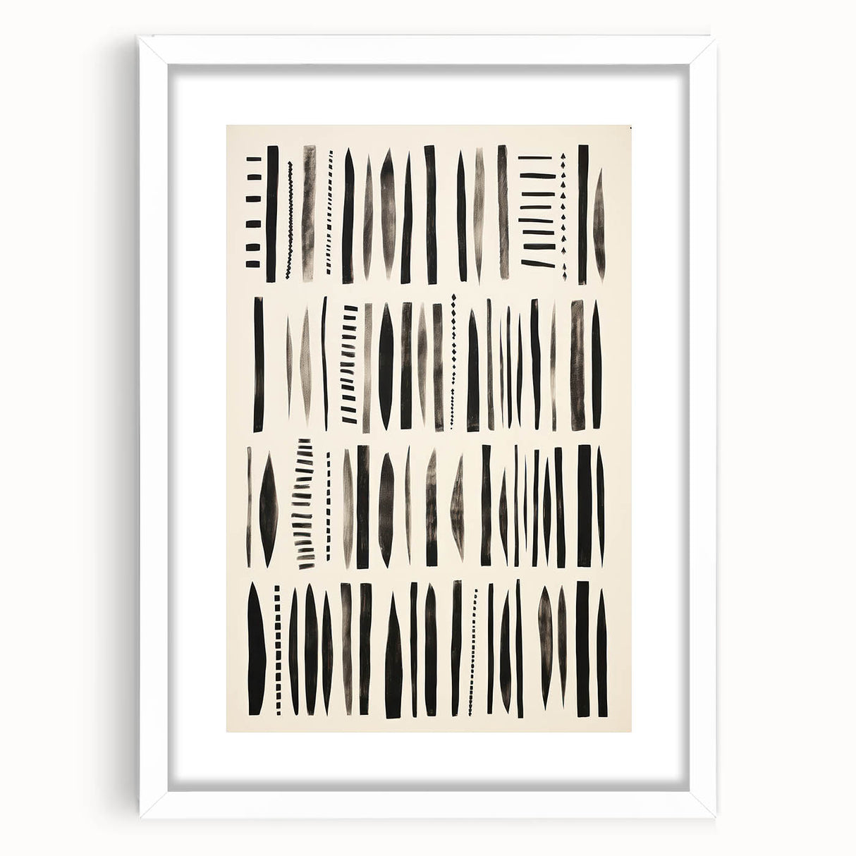 Abstract Electric Pattern Canvas - Monochrome Modern Wall Art Decor