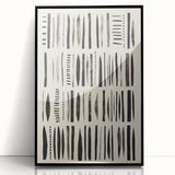 Abstract Electric Pattern Canvas - Monochrome Modern Wall Art Decor