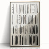 Abstract Electric Pattern Canvas - Monochrome Modern Wall Art Decor