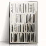 Abstract Electric Pattern Canvas - Monochrome Modern Wall Art Decor