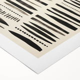 Abstract Electric Pattern Canvas - Monochrome Modern Wall Art Decor