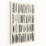 Abstract Electric Pattern Canvas - Monochrome Modern Wall Art Decor