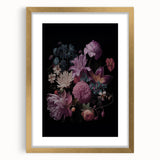 Electric Wall Art – Dark Moody Floral Arrangement Modern Electric Decor