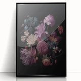Electric Wall Art – Dark Moody Floral Arrangement Modern Electric Decor