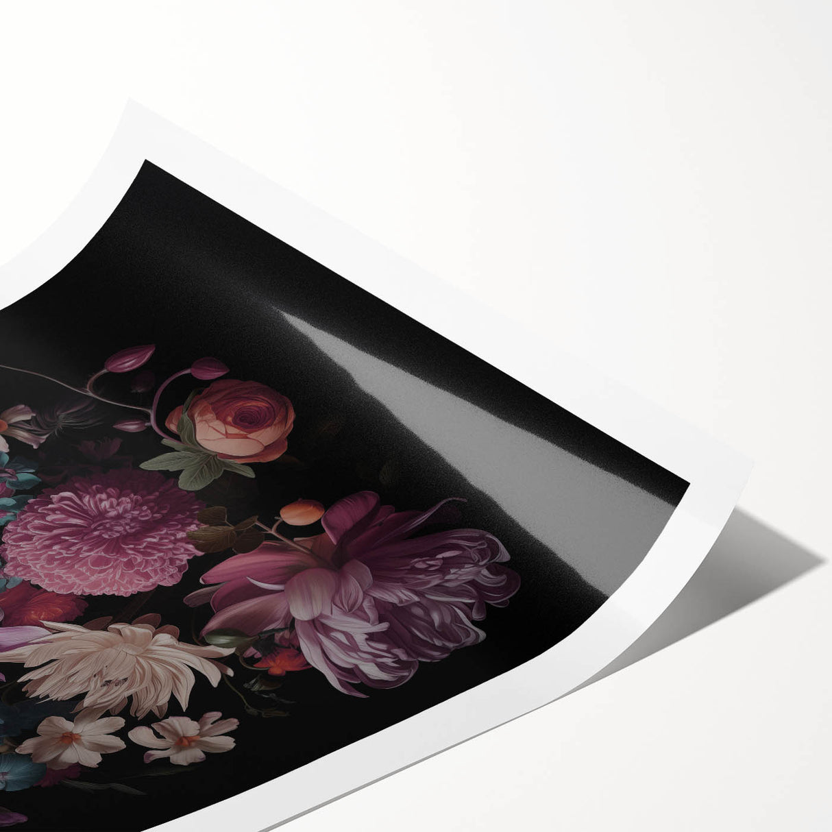 Electric Wall Art – Dark Moody Floral Arrangement Modern Electric Decor