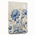 Electric Wall Art – Blue Floral Botanical Design Modern Electric Decor