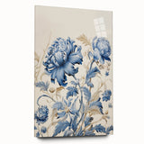 Electric Wall Art – Blue Floral Botanical Design Modern Electric Decor