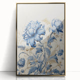 Electric Wall Art – Blue Floral Botanical Design Modern Electric Decor