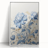 Electric Wall Art – Blue Floral Botanical Design Modern Electric Decor