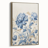 Electric Wall Art – Blue Floral Botanical Design Modern Electric Decor