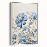 Electric Wall Art – Blue Floral Botanical Design Modern Electric Decor