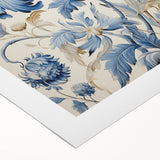 Electric Wall Art – Blue Floral Botanical Design Modern Electric Decor