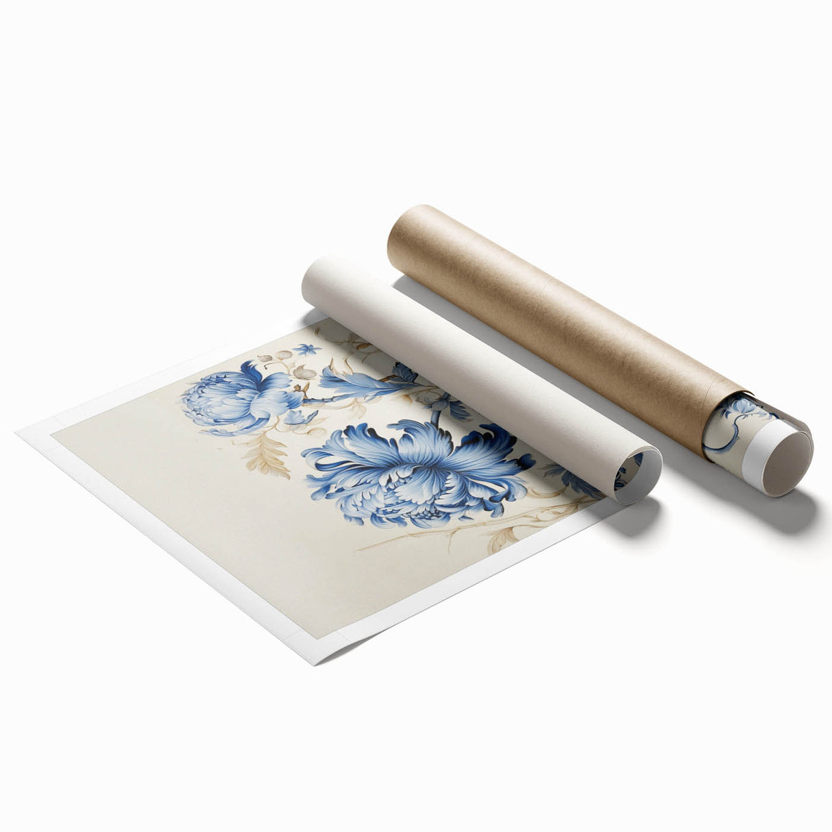 Electric Wall Art – Blue Floral Botanical Design Modern Electric Decor