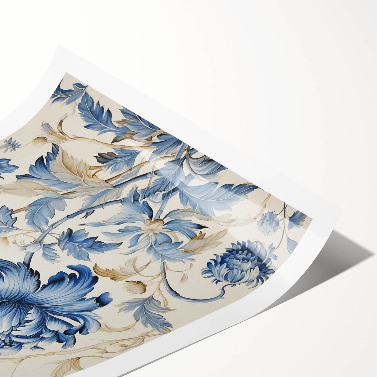 Electric Wall Art – Blue Floral Botanical Design Modern Electric Decor