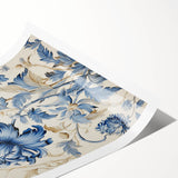 Electric Wall Art – Blue Floral Botanical Design Modern Electric Decor