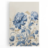 Electric Wall Art – Blue Floral Botanical Design Modern Electric Decor