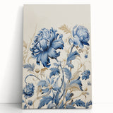 Electric Wall Art – Blue Floral Botanical Design Modern Electric Decor
