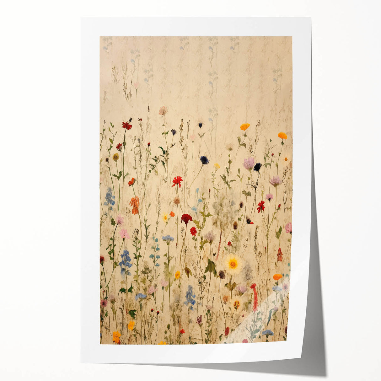 Electric Wall Art | Vibrant Wildflower Electric Canvas for Modern Decor