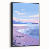 Serene Electric Coastal Canvas - Modern Vibrant Beach Wall Art Decor