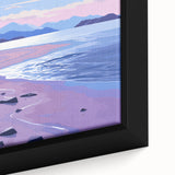 Serene Electric Coastal Canvas - Modern Vibrant Beach Wall Art Decor