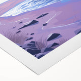 Serene Electric Coastal Canvas - Modern Vibrant Beach Wall Art Decor