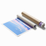 Serene Electric Coastal Canvas - Modern Vibrant Beach Wall Art Decor