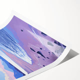 Serene Electric Coastal Canvas - Modern Vibrant Beach Wall Art Decor