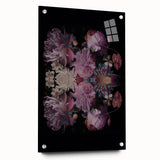 Electric Wall Art | Dark Floral Electric Canvas for Modern Interiors