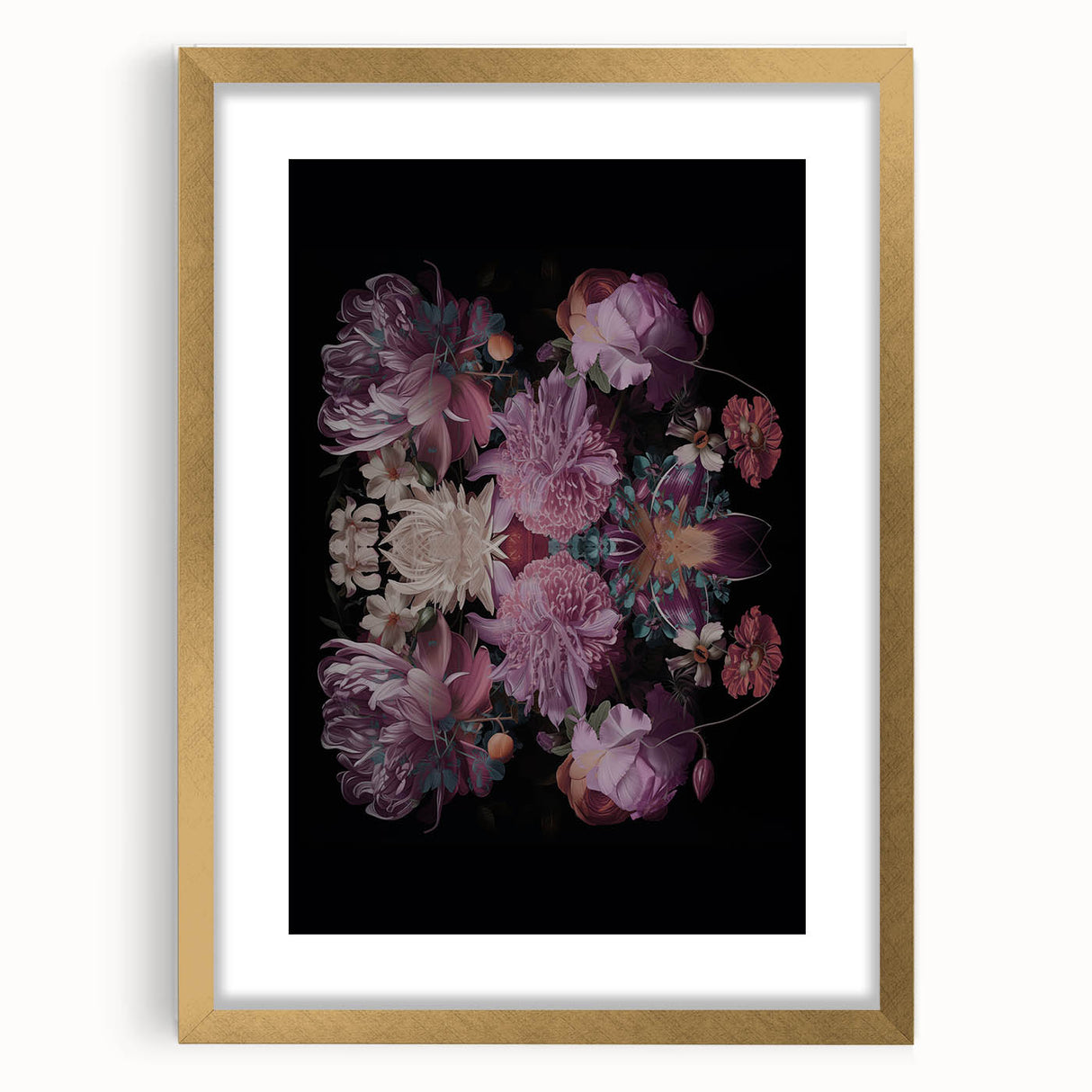 Electric Wall Art | Dark Floral Electric Canvas for Modern Interiors