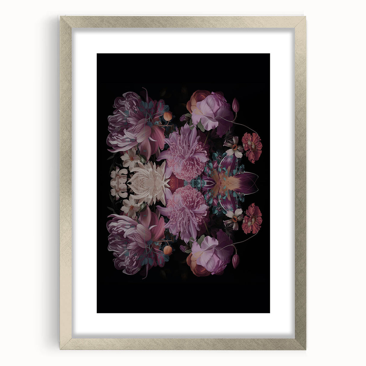 Electric Wall Art | Dark Floral Electric Canvas for Modern Interiors