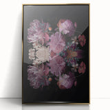 Electric Wall Art | Dark Floral Electric Canvas for Modern Interiors